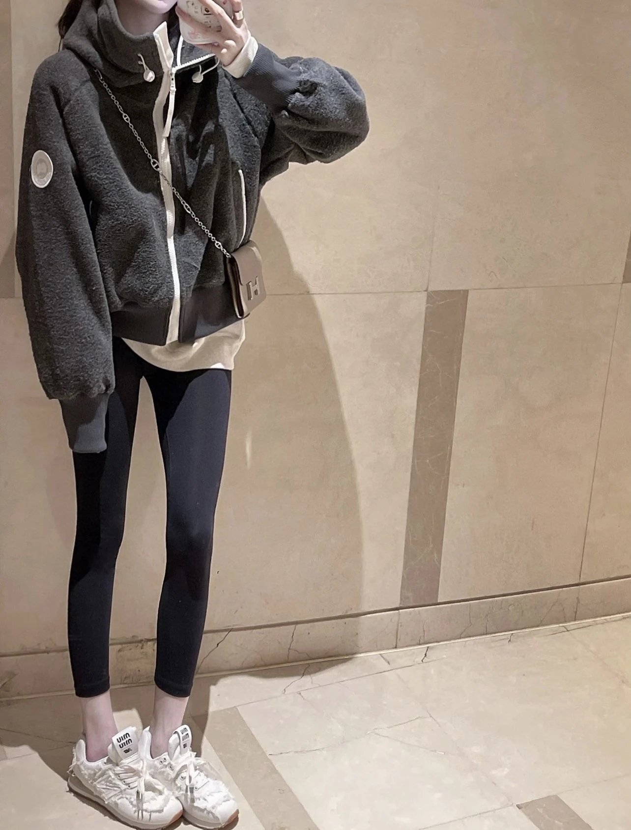 Canada Goose Fleece Hoodie Beige Hoodie - 26