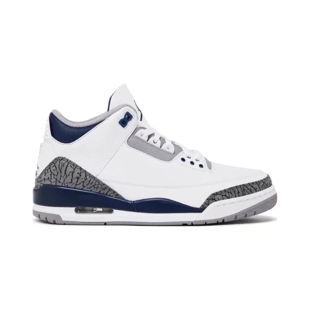Jordan 3 Black Cat — Midnight Navy colorway — USFans Spreadsheet photo