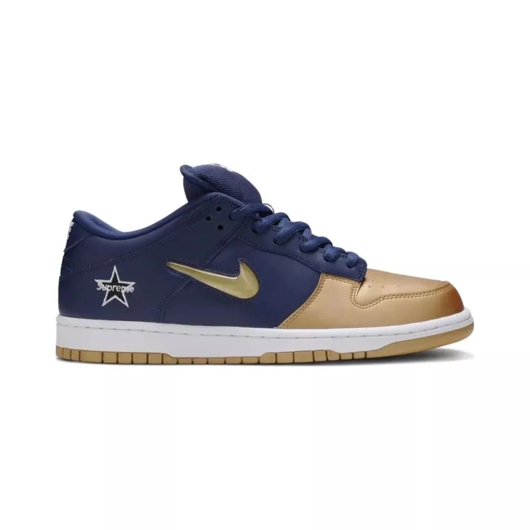Dunk x eBay Shoes — Supreme Jewel Swoosh Gold colorway — USFans Spreadsheet photo