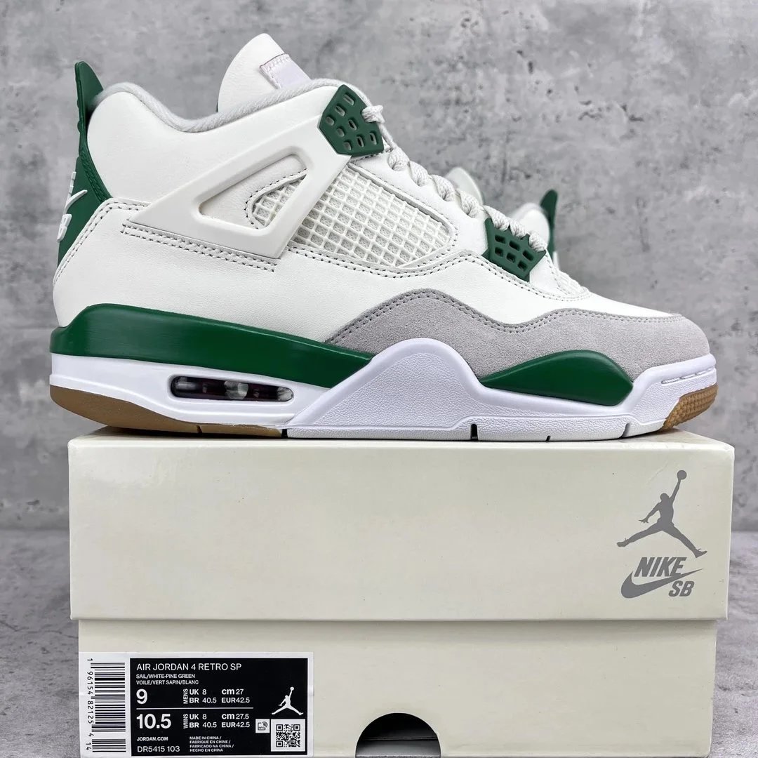 Jordan 4 Manila — White and green DR5415-103 colorway — USFans Spreadsheet photo