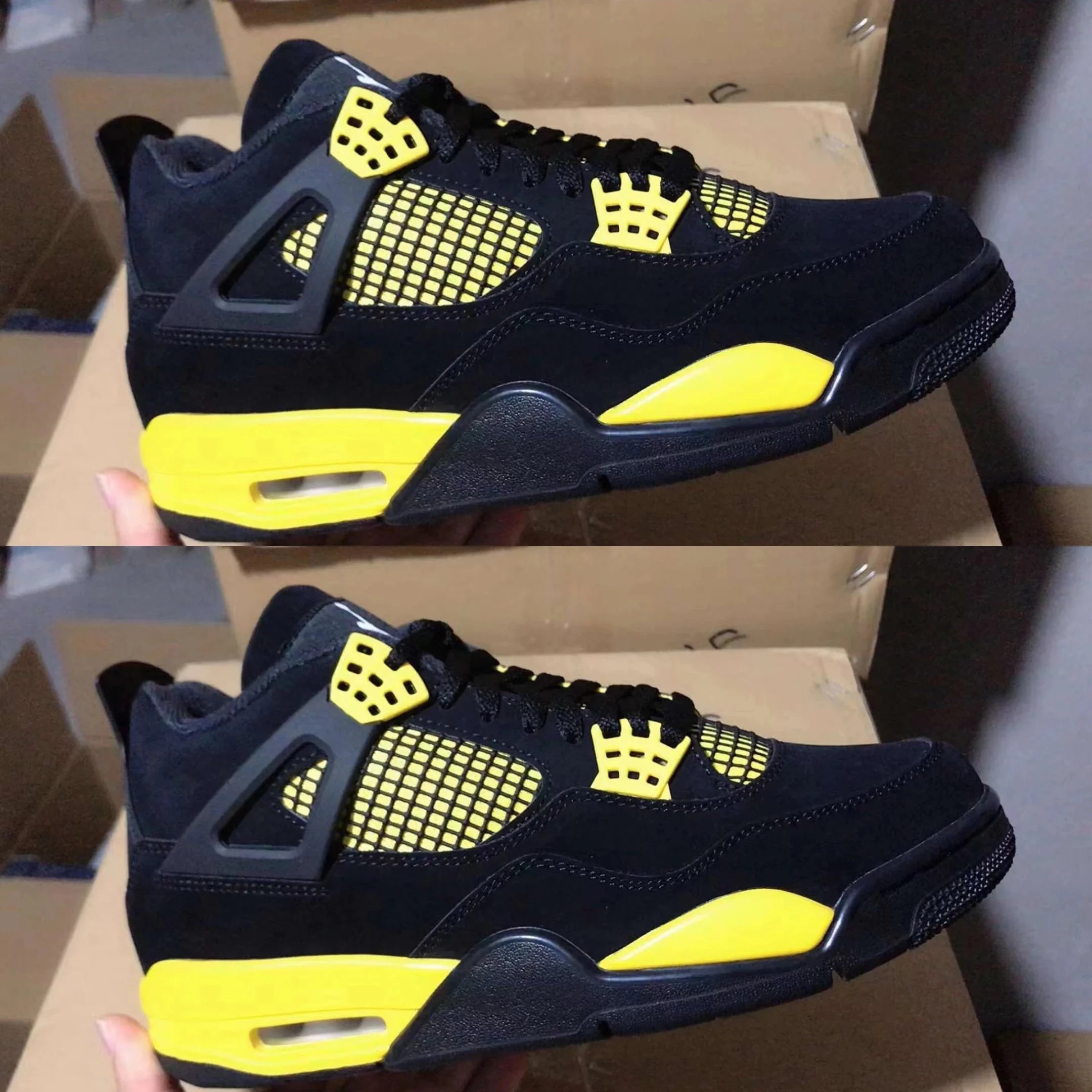 Jordan 4 Manila — Black and Yellow Thunder DH6927-017 colorway — USFans Spreadsheet photo