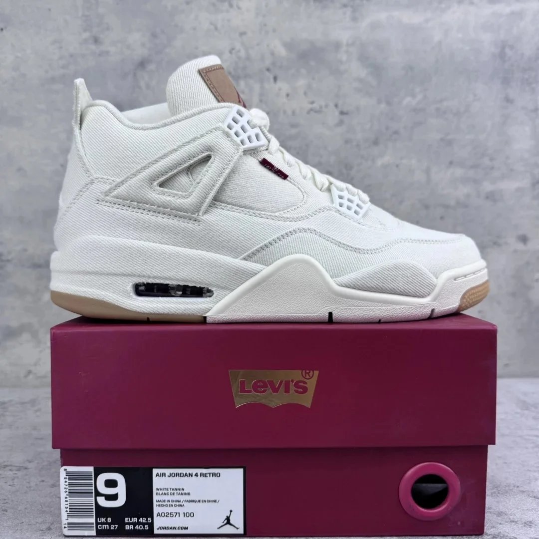 Jordan 4 Manila — Levi’s White AO2571-100 colorway — USFans Spreadsheet photo