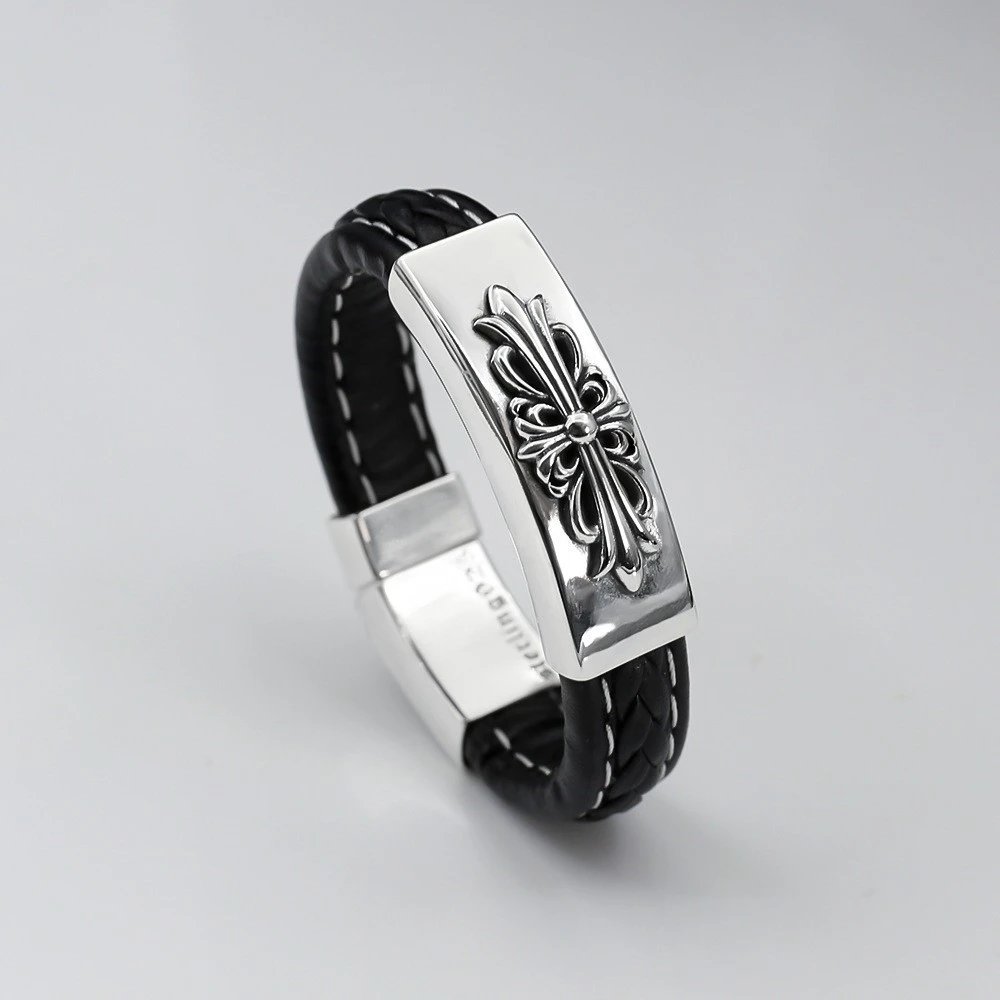 Cross-shaped Bracelet With Vintage Distressed Design