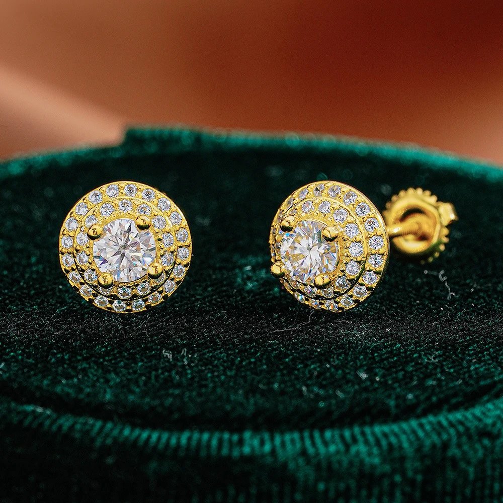 Nail-shaped Double-layered Ear Ornaments