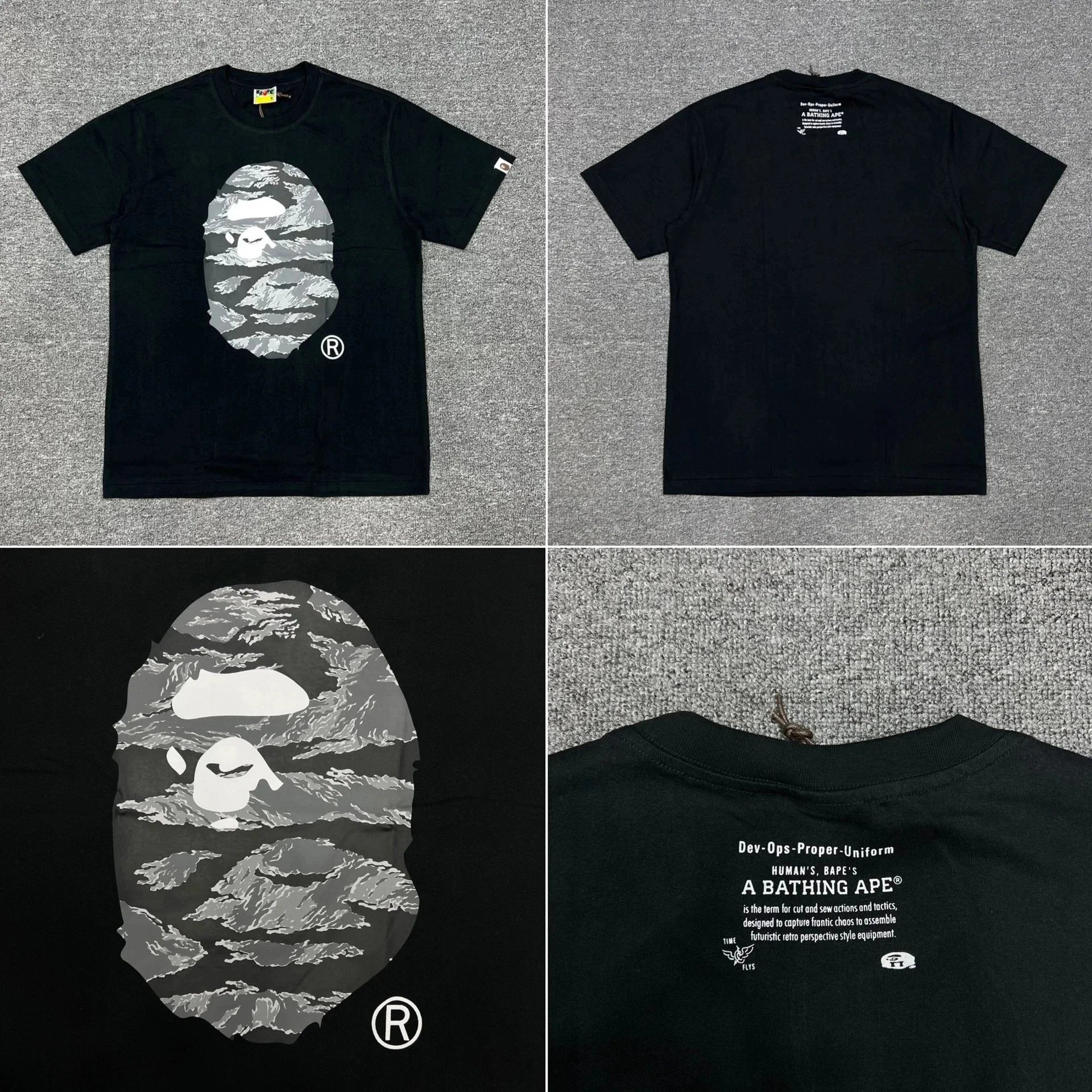 A Bathing Ape Camo Big Ape Head White T-Shirt - 13