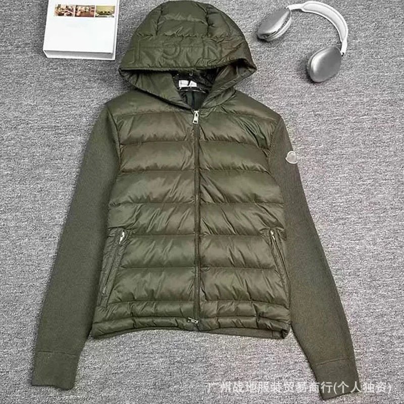 Knitted hooded letter 90 velvet green