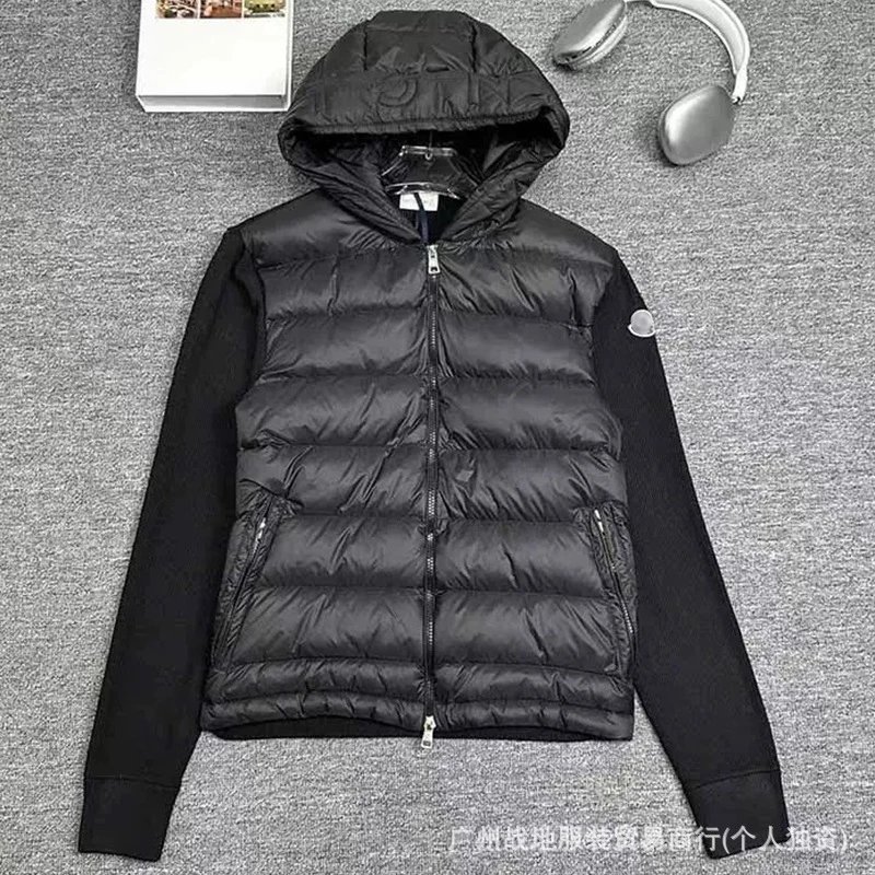 Knitted hooded letter 90 velvet black