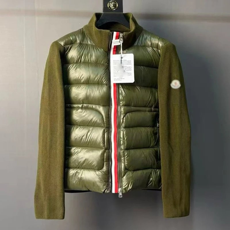Color Bar Knitted Army Green
