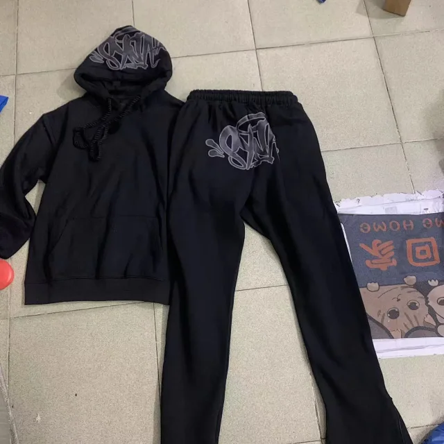 Unbranded Hoodies & Sweatshirts Graffiti-print pullover hoodie with rope drawstrings and kangaroo pocket product detail image 12