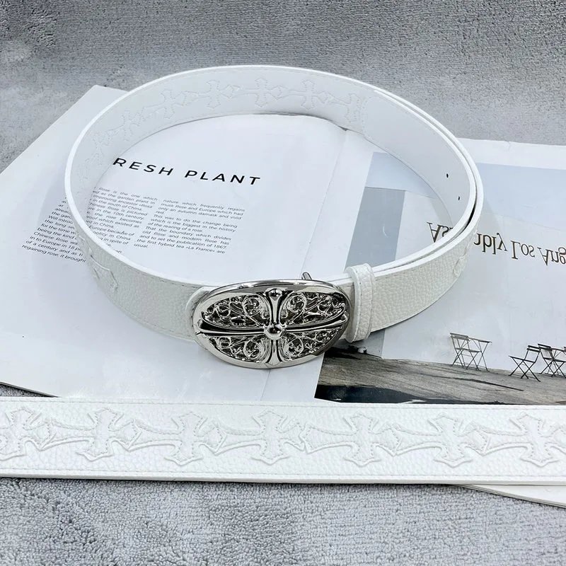 15 white cross belts with white background and round cross