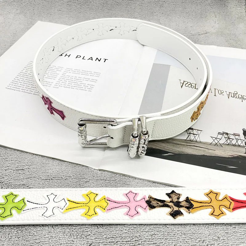 【 15 Colored Cross White Background - Thick Rollers 】 Cro CH Sacred Sword Heart Belt