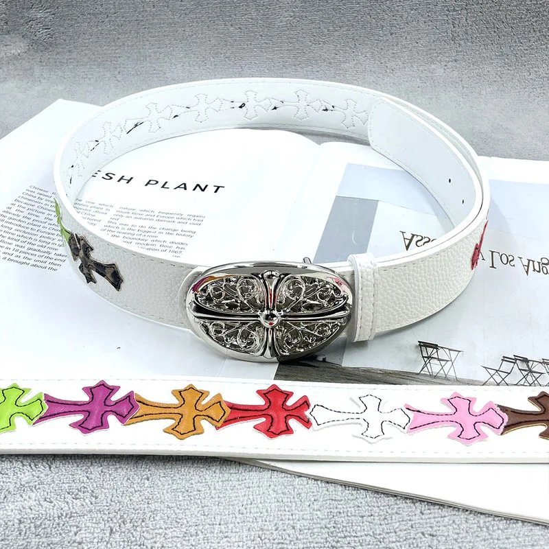 15 colored cross white background, round cross belt
