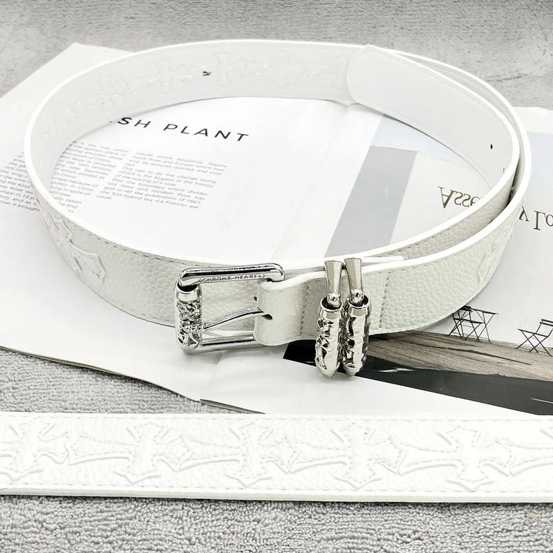 【 15 white cross white background - thick roller 】 Kroch Holy Sword Heart Belt
