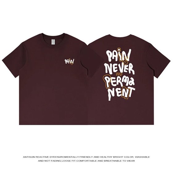 American high street 230g pure cotton loose letter back printed short sleeved T-shirt for men, Japanese round neck half sleeved top for men