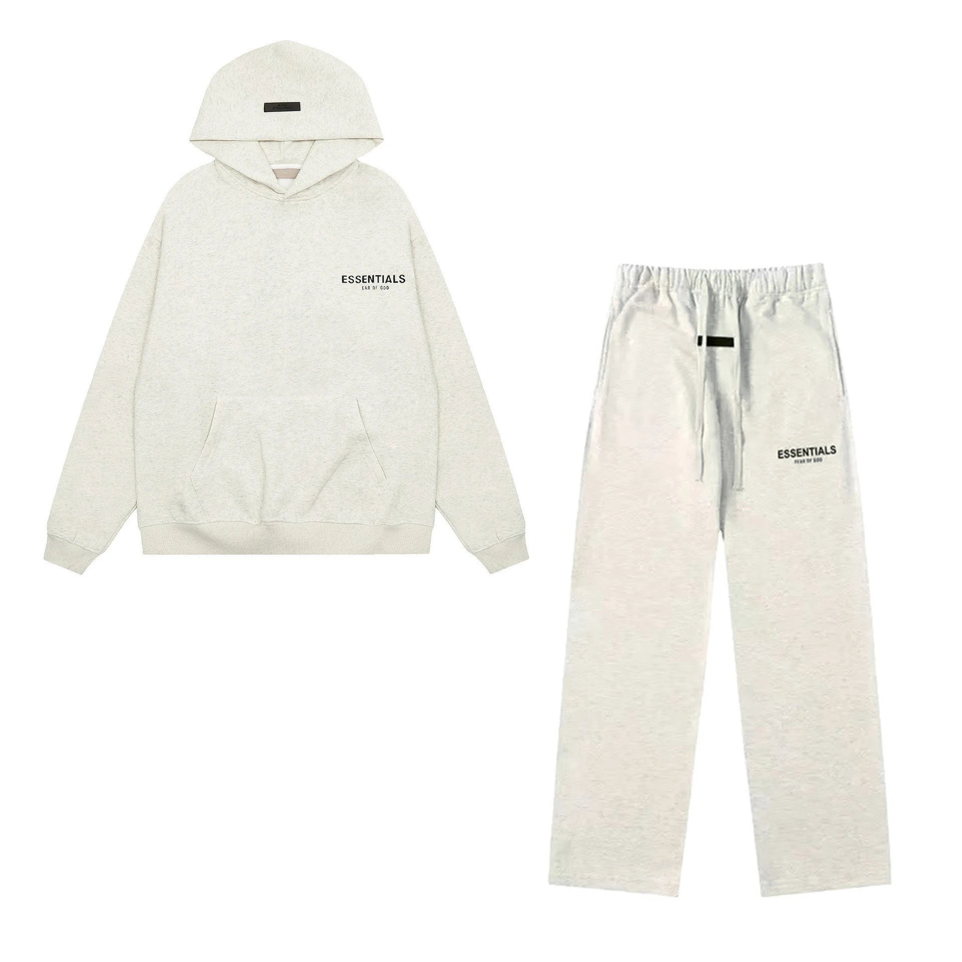 Oatmeal straight-leg pants set