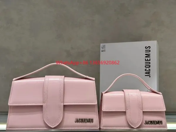 Jacquemus Le Chiquito Pink Patent Leather Handbag - 1