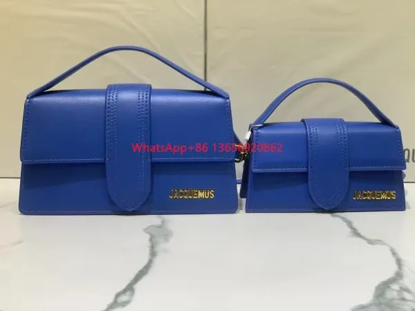 Jacquemus Le Chiquito Blue Leather Handbag - 1