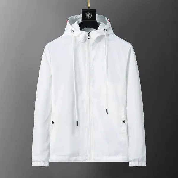 Versace Hooded Windbreaker White Outerwear - 6