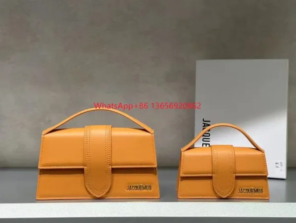 Jacquemus Le Chiquito Orange Leather Handbags - 1