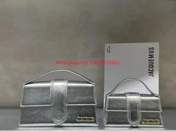 Jacquemus Le Chiquito Silver Metallic Handbag - 1
