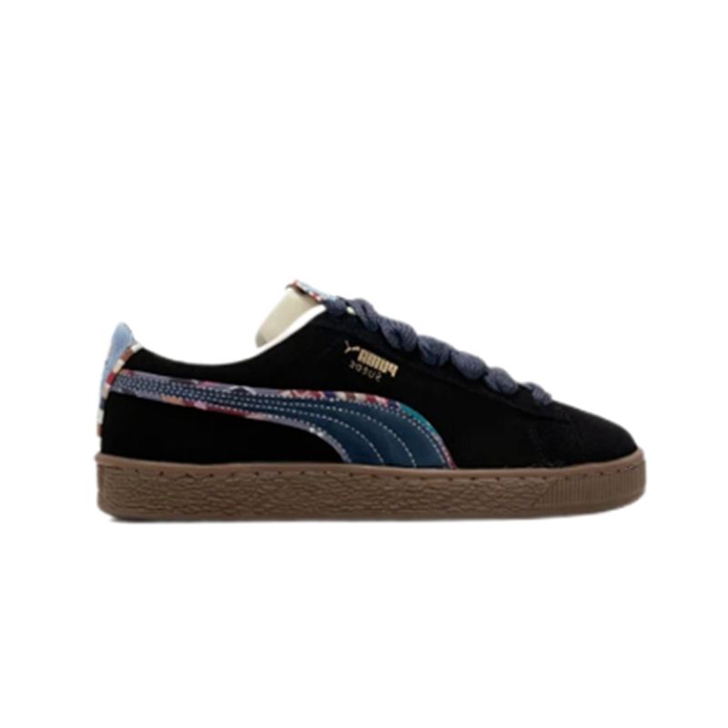 P**A Suede Bz Emb 'Black Navy Marzipan Light Blue