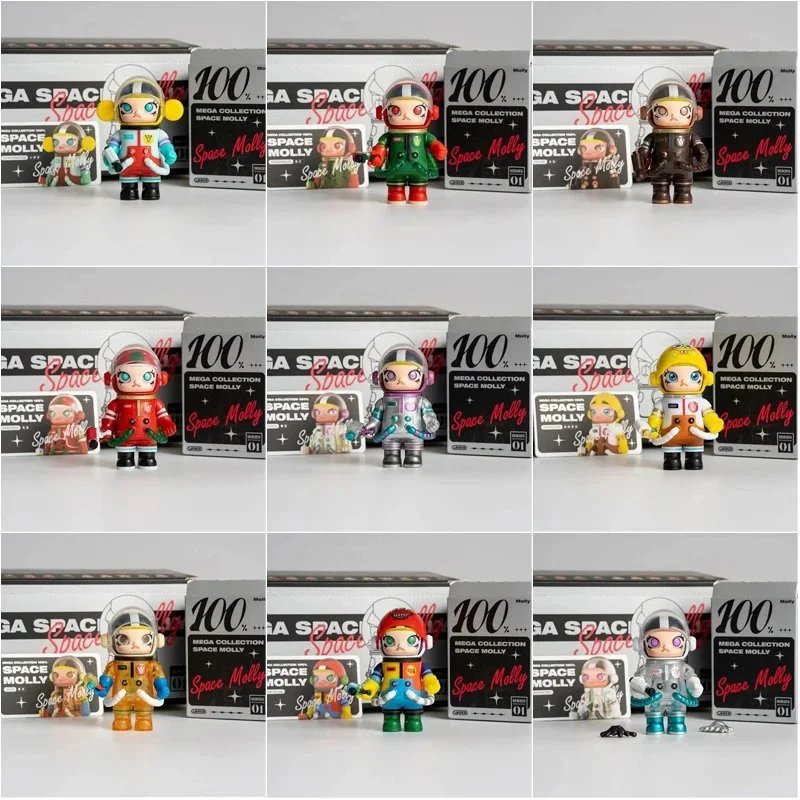 茉莉一代盲盒潮玩 MEGA MOLLY100周年系列宇航员手办摆件