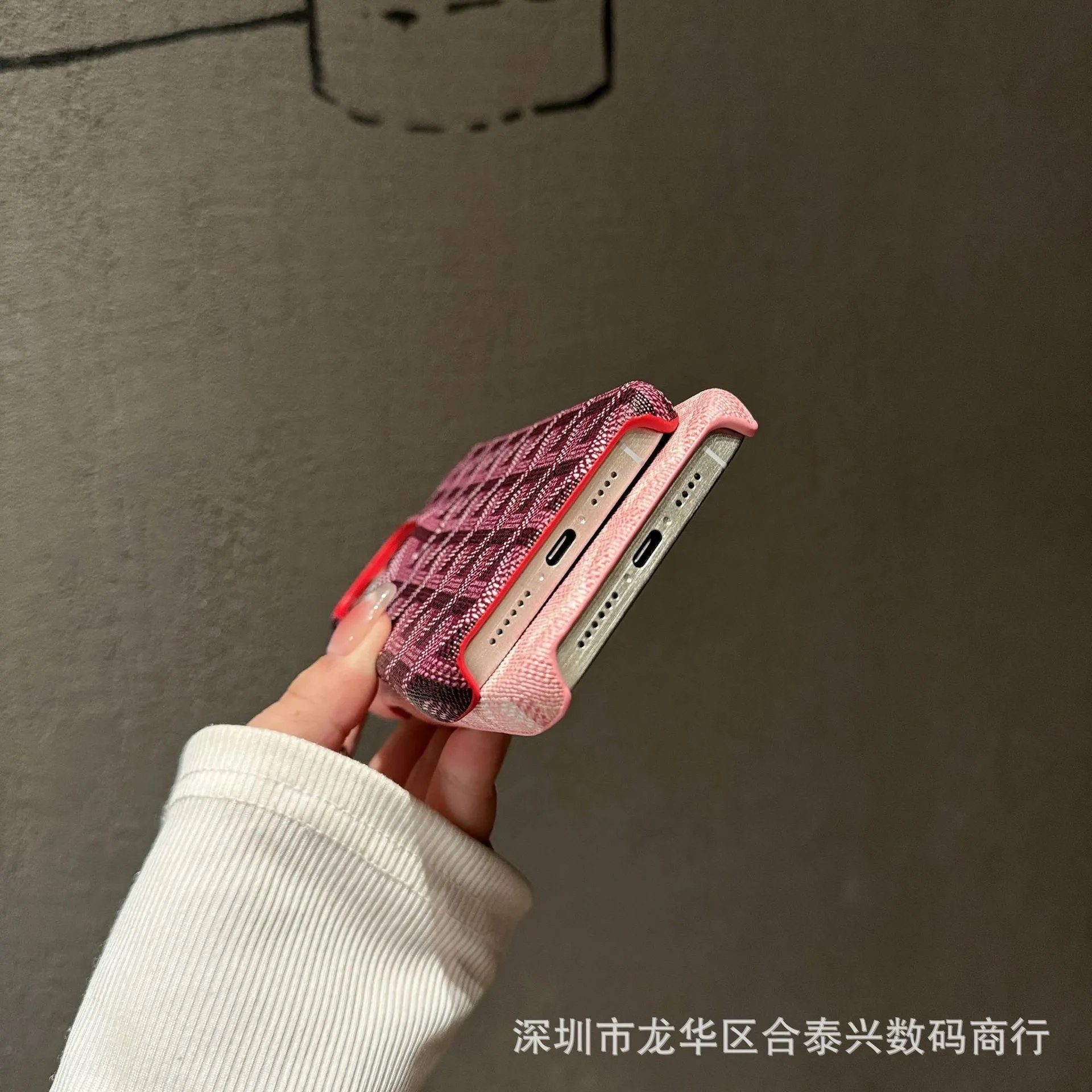 Goyard x iPhone Case Burgundy Monogram Phone Case - 13