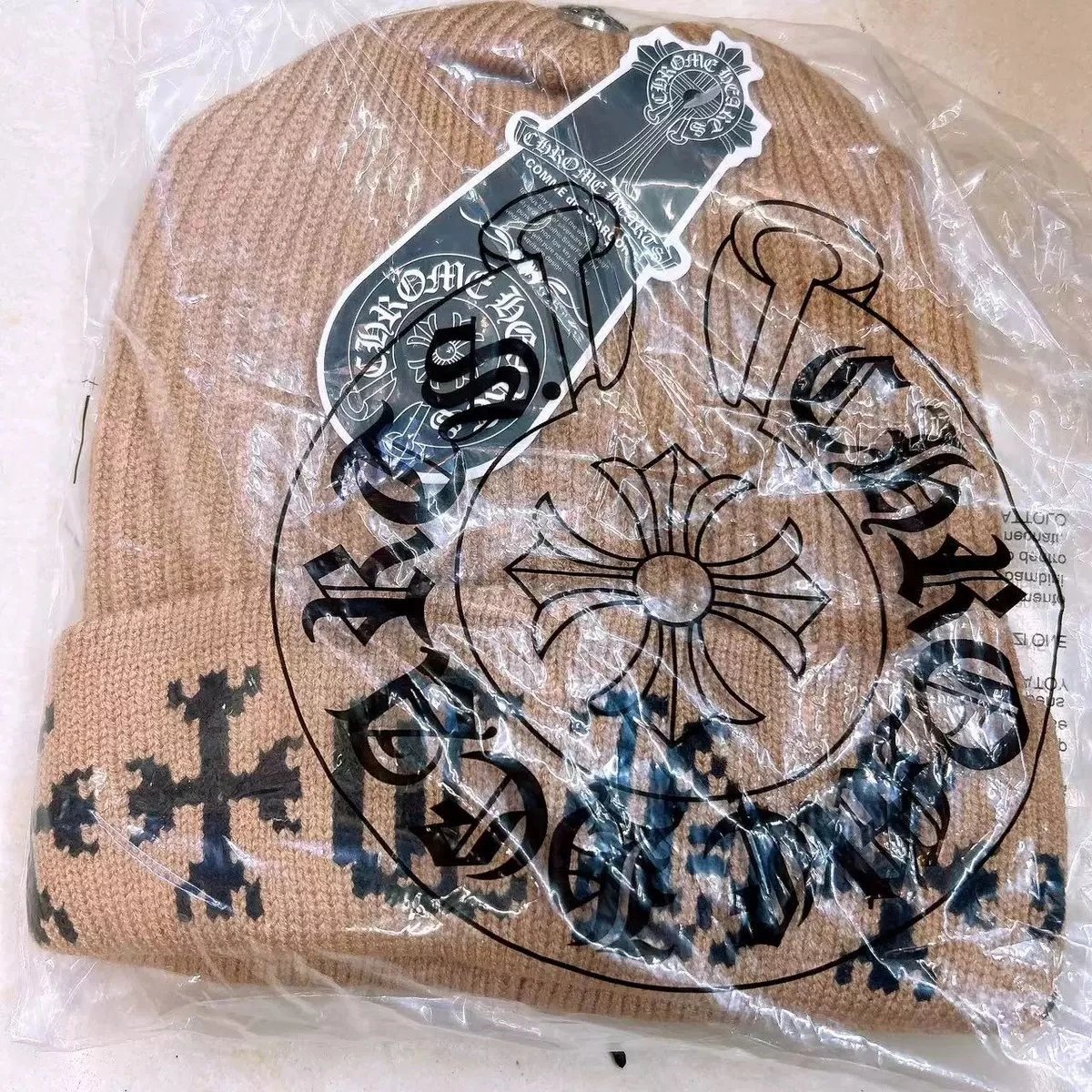 Chrome Hearts x Comme des Garçons Cross Motif Beanie Black - 7