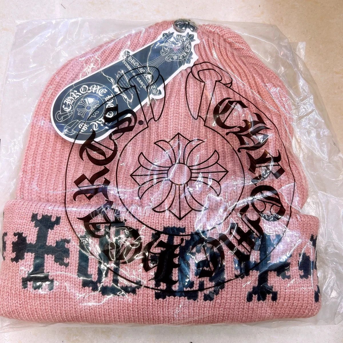 Chrome Hearts x Comme des Garçons Cross Motif Beanie Black - 6