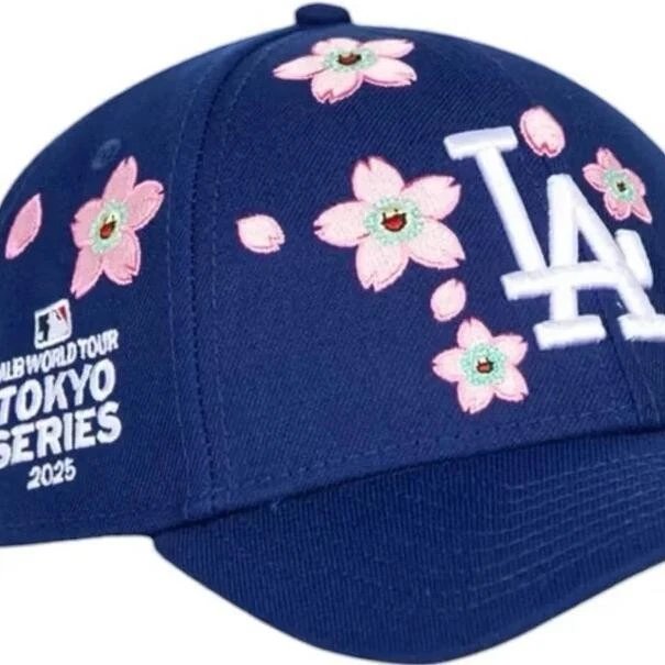 Murakami Takashi Sakura baseball cap, high top reverse wearing, trendy flat brimmed hat