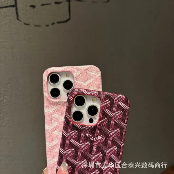 Goyard x iPhone Case Burgundy Monogram Phone Case - 11