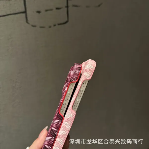 Goyard x iPhone Case Burgundy Monogram Phone Case - 12