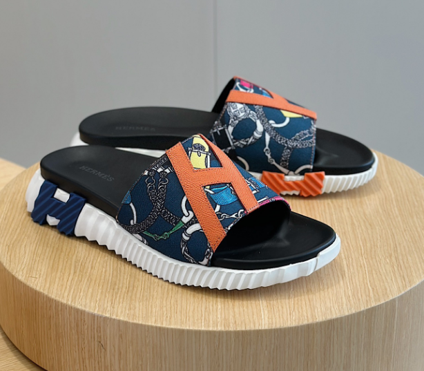 Hermès Blue Slides
