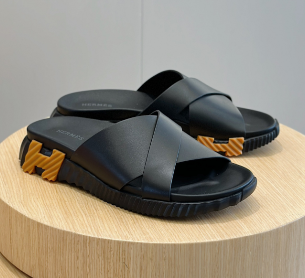 Hermès Black Sandals