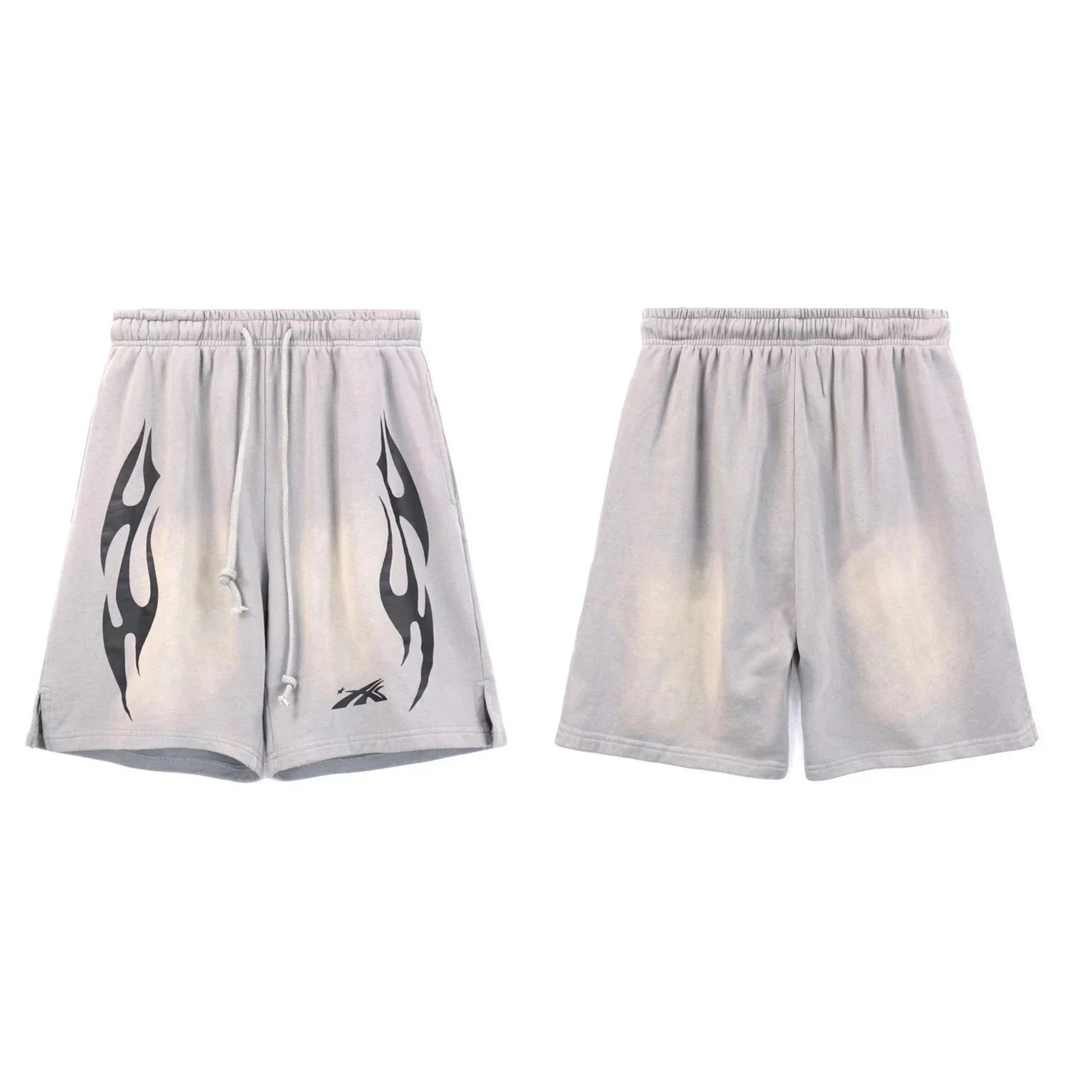 Gray Flame Print Dra