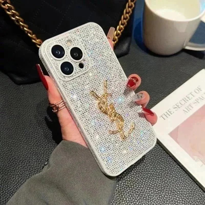 YSL White Phone Case