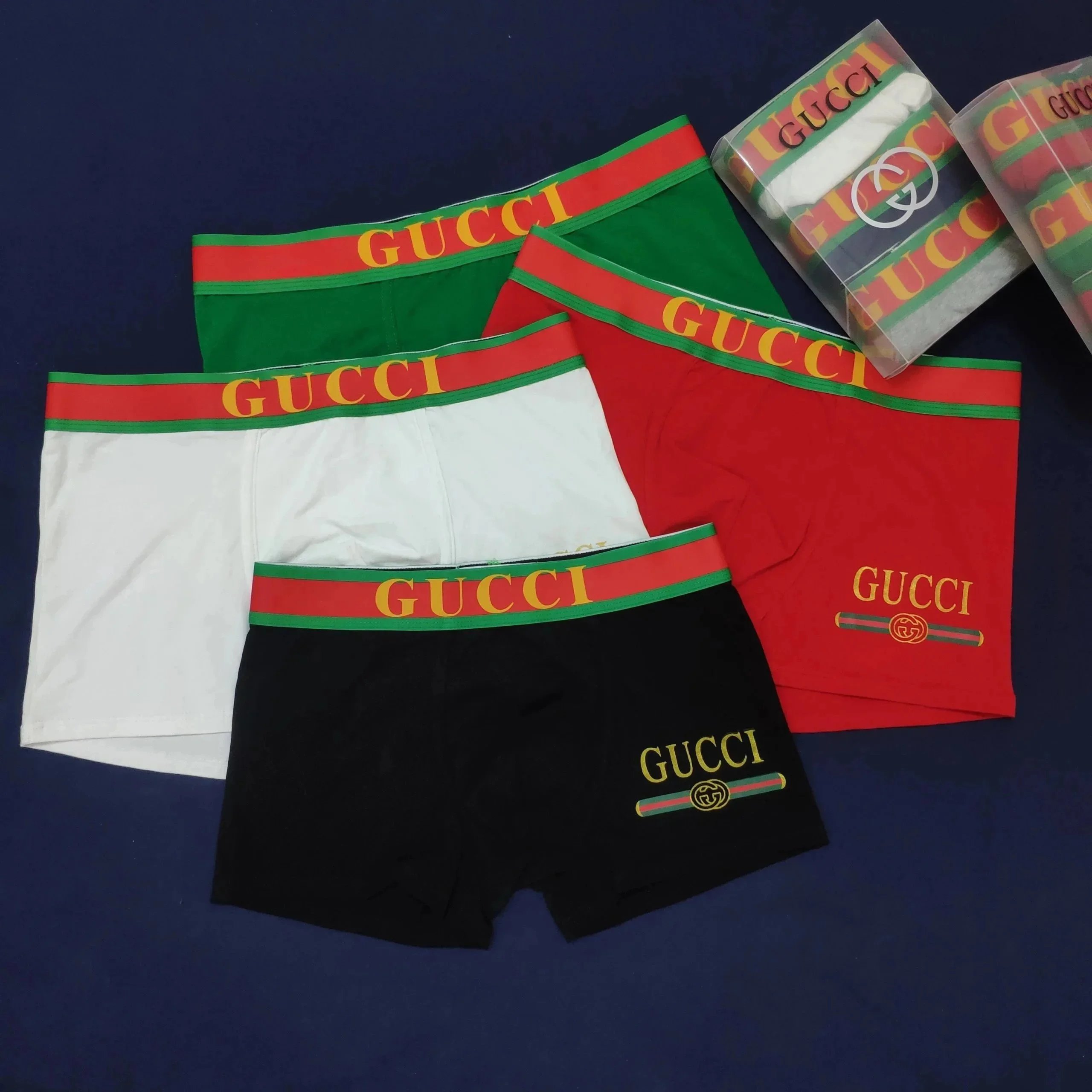 Gucci Logo Waistband Cotton Boxer Briefs
