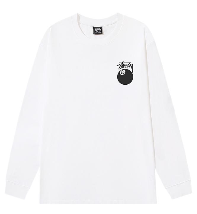 Stussy White Long-Sl