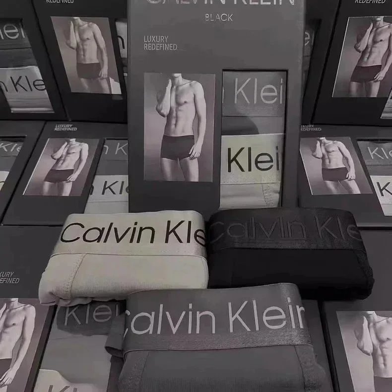 Calvin Klein Gray Black White Logo Waistband Underwear