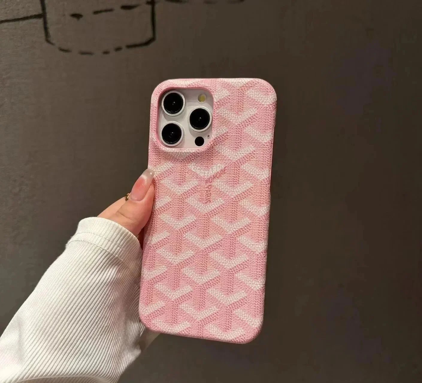 Goyard Pink Case