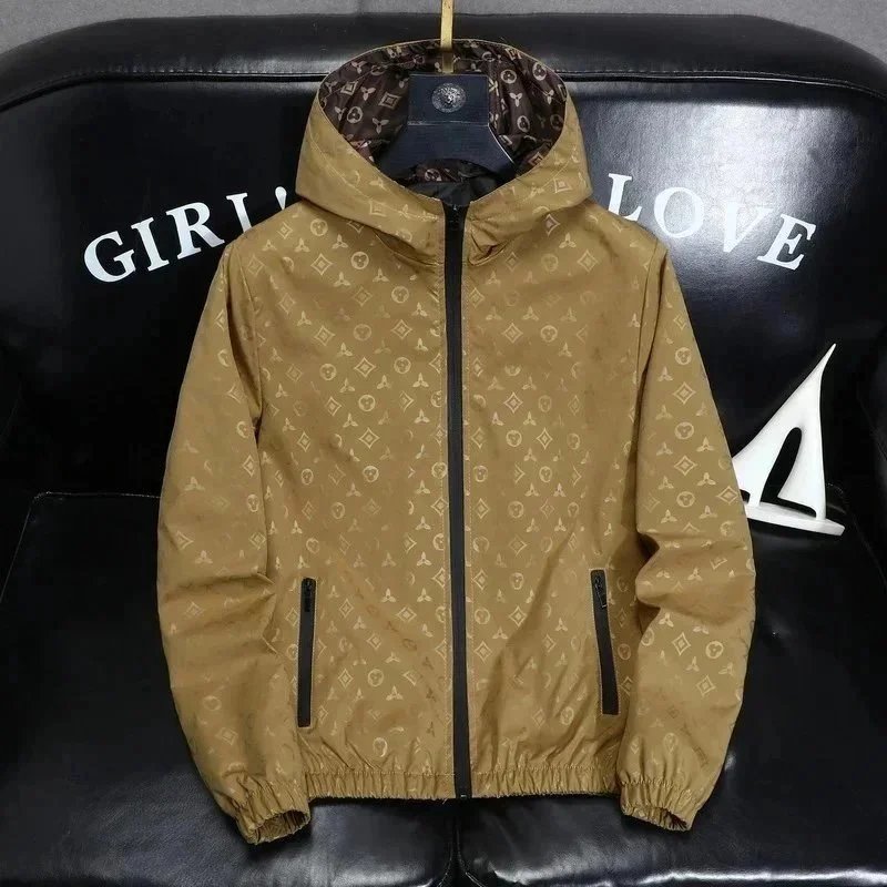 Adidas Windbreaker Black Geometric Pattern Lightweight Jacket