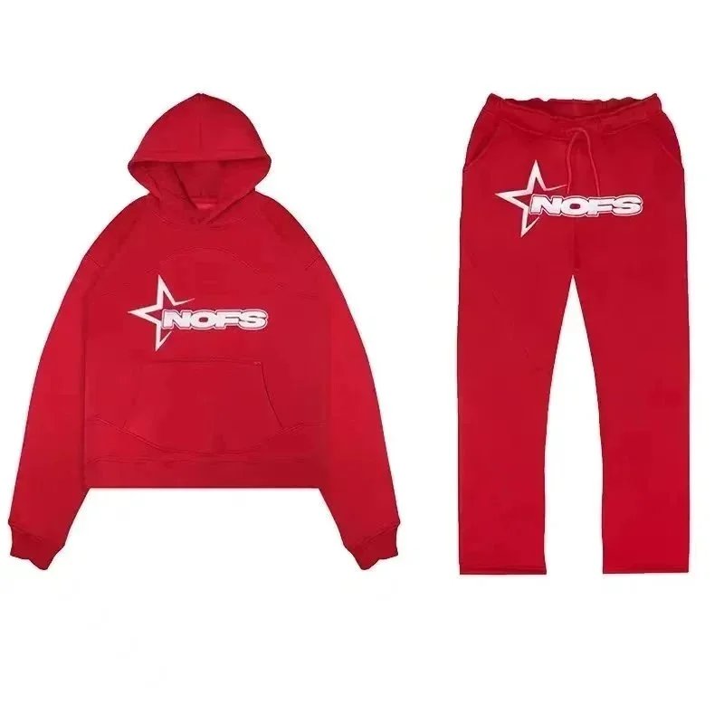 NOPS Red Hoodie and 