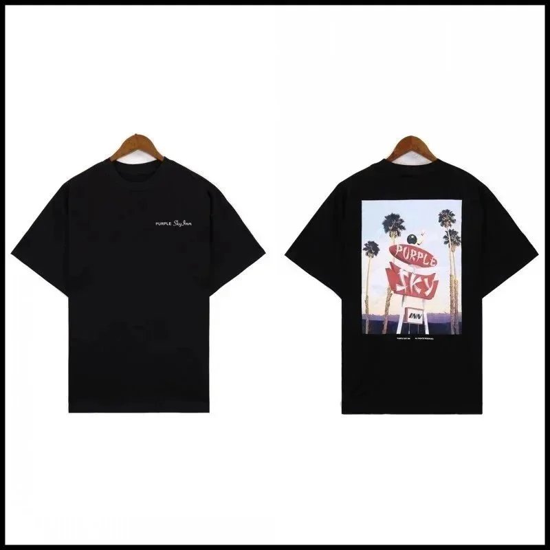 Purple Sky Black T-S