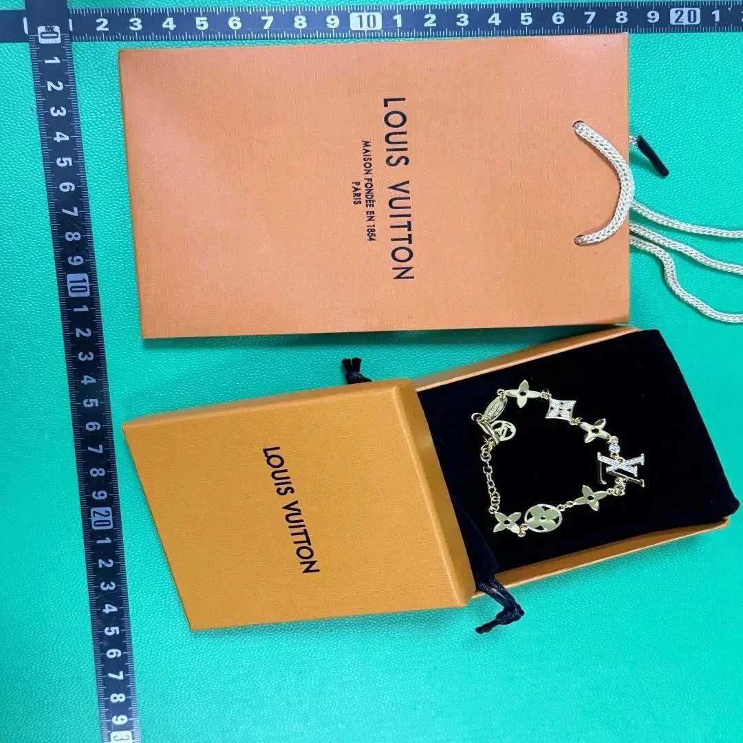 Louis Vuitton LV Chain Gold Tone Monogram Bracelet