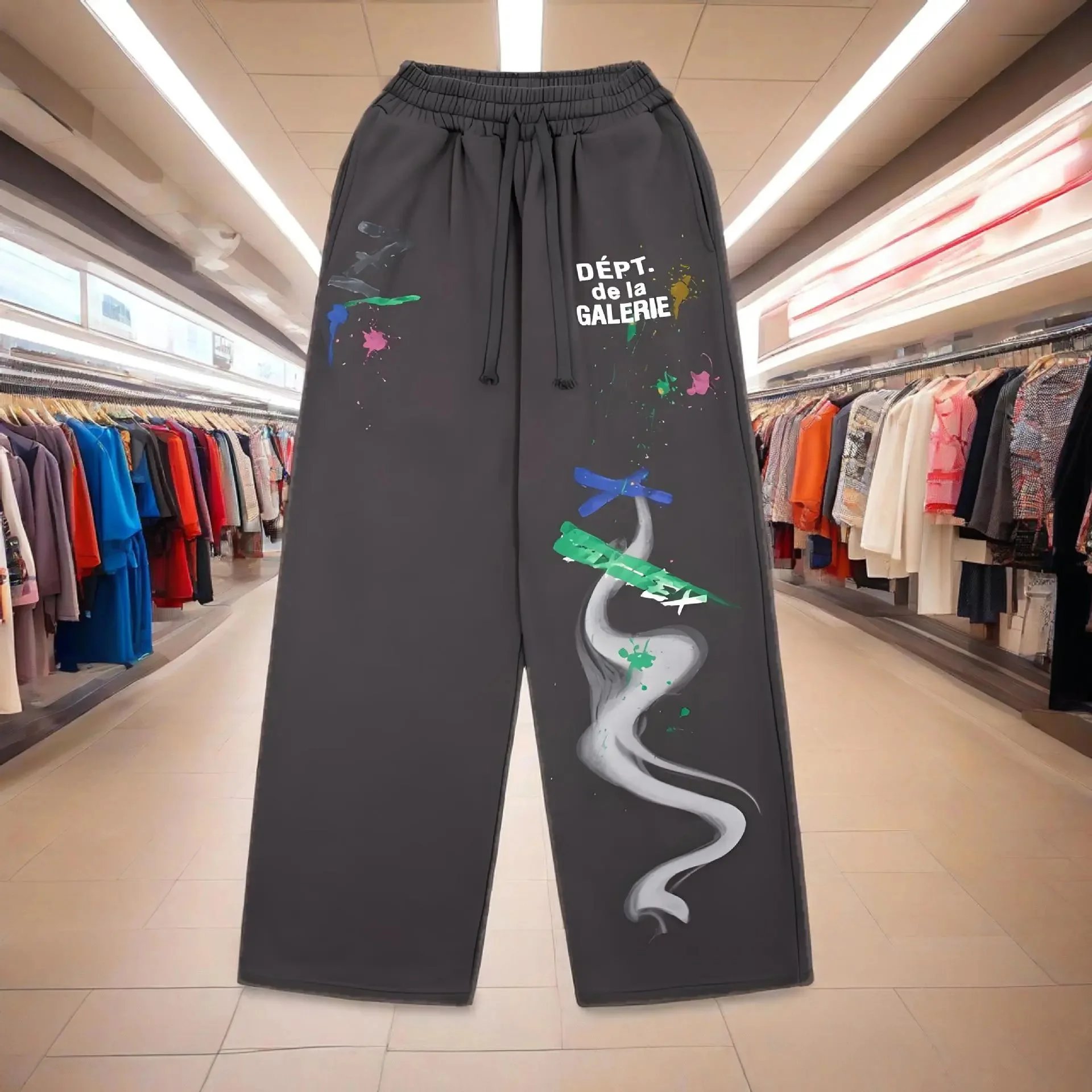 Haxwex Dept. Gallery Distressed Denim and Graphic Sweatpants Collection