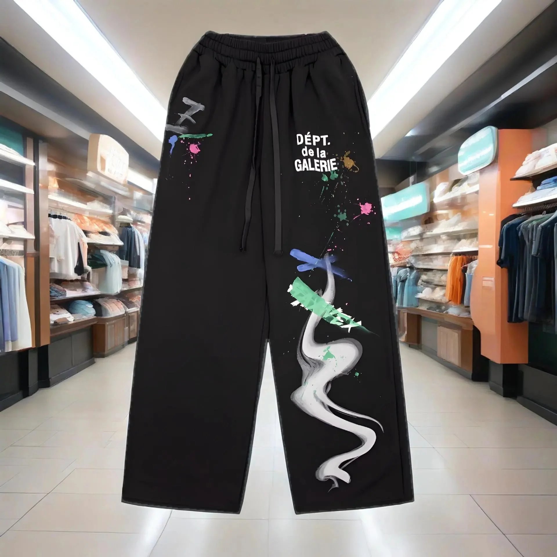 Haxwex Dept. Gallery Distressed Denim and Graphic Sweatpants Collection