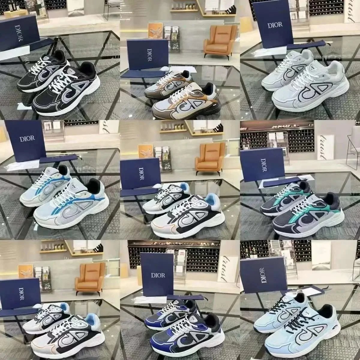 Dior B23 Black White Sport Sneakers