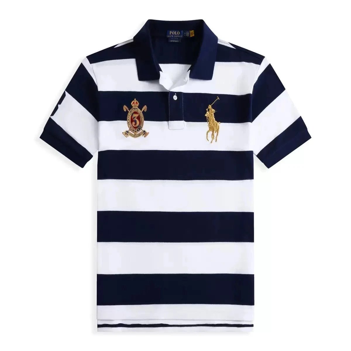 Polo Ralph Lauren Blue and White Striped Polo Shirt