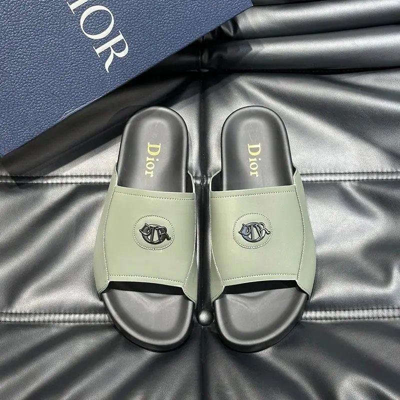 Dior Green Slides