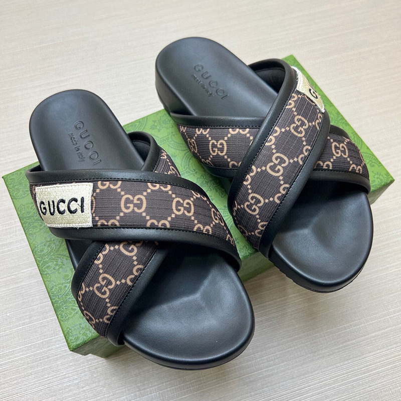 Gucci Brown Slides